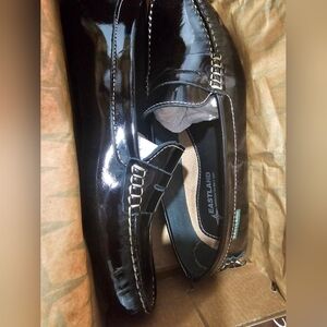 Eastland Women's Shiny Black Slip-On Loafers